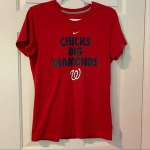 Nike Washington Nationals Chicks Dig Diamonds Tee Large